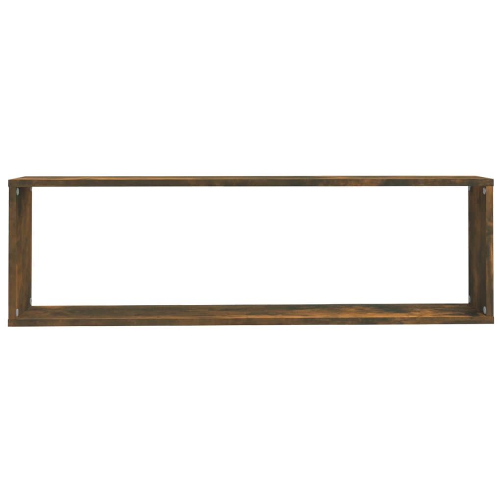 vidaXL Wandregale 4 Stk. Räuchereiche 100x15x30 cm Holzwerkstoff