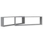 vidaXL Wandregale 2 Stk. Grau Sonoma 100x15x30 cm Holzwerkstoff