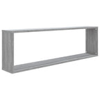 vidaXL Wandregale 2 Stk. Grau Sonoma 100x15x30 cm Holzwerkstoff