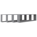 vidaXL Wandregale 4 Stk. Grau Sonoma 100x15x30 cm Holzwerkstoff