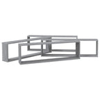 vidaXL Wandregale 4 Stk. Grau Sonoma 100x15x30 cm Holzwerkstoff