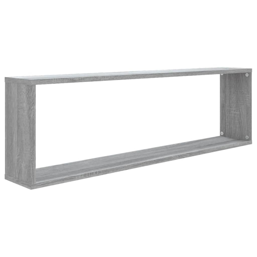 vidaXL Wandregale 4 Stk. Grau Sonoma 100x15x30 cm Holzwerkstoff