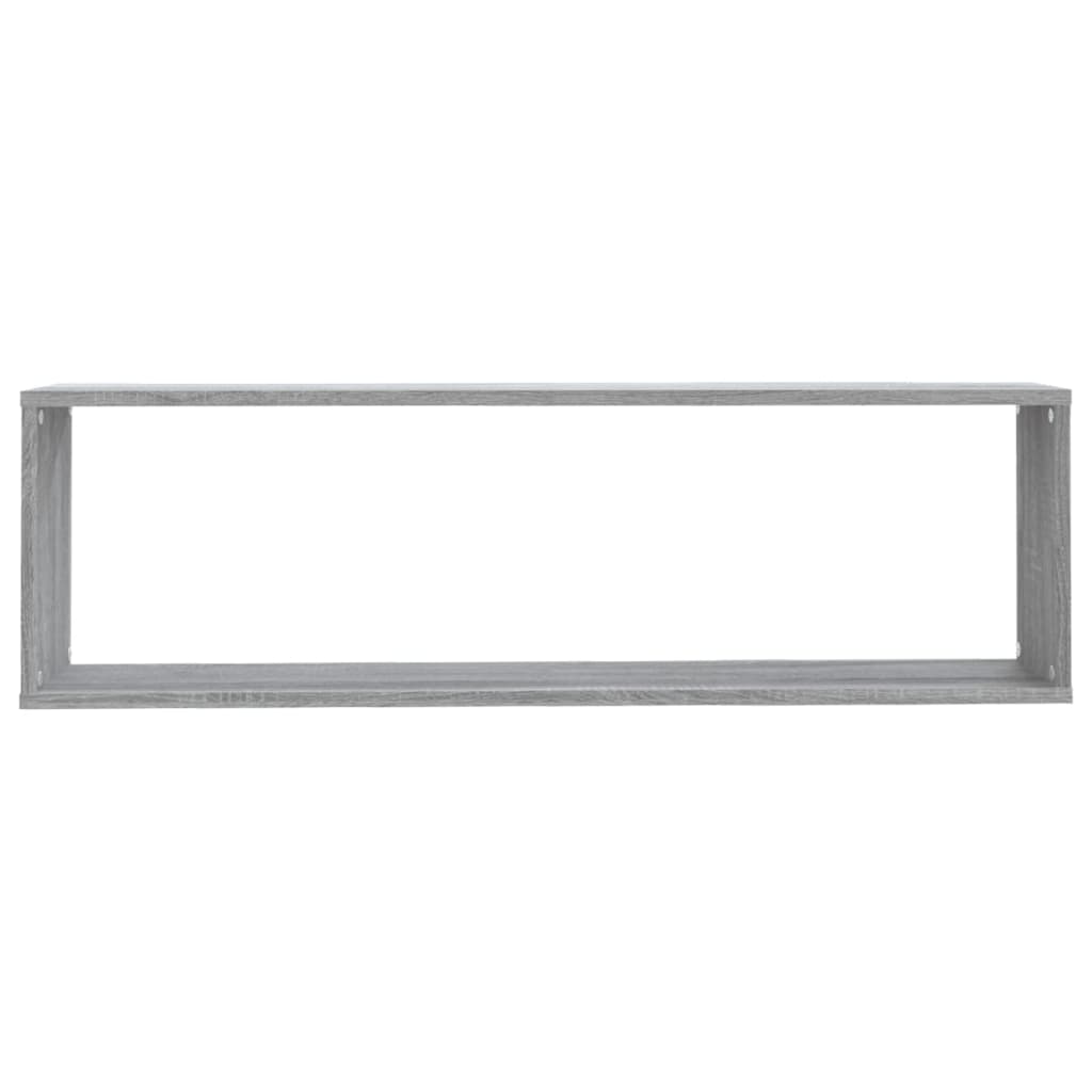vidaXL Wandregale 4 Stk. Grau Sonoma 100x15x30 cm Holzwerkstoff