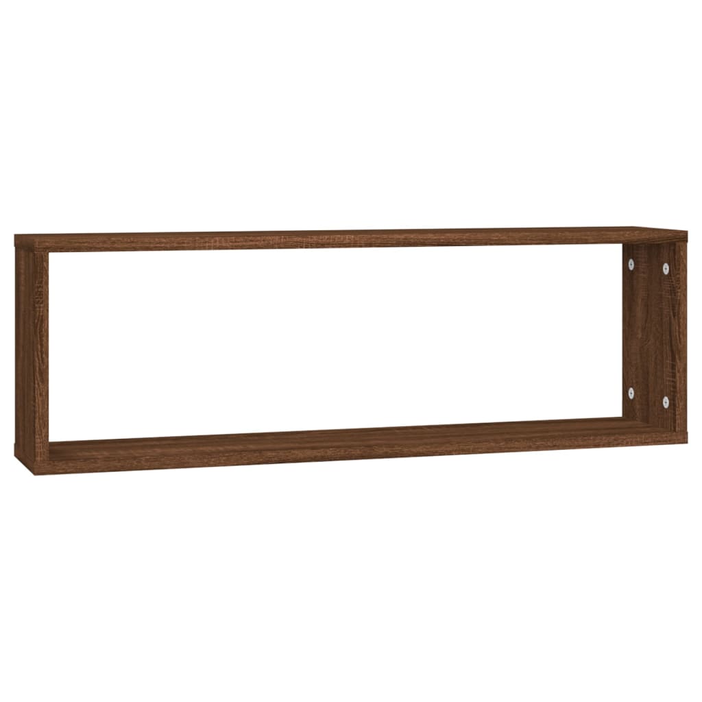 vidaXL Wandregale 2 Stk. Braun Eichen-Optik 80x15x26,5cm Holzwerkstoff