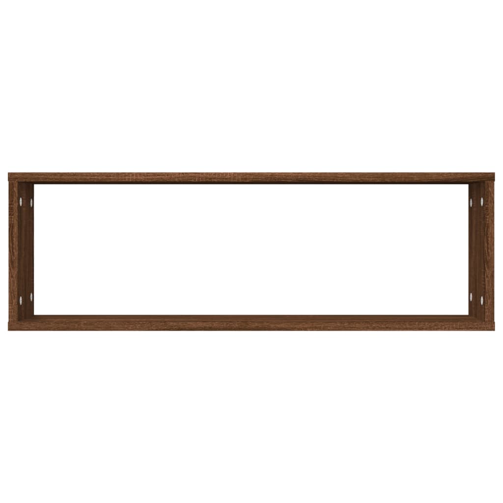 vidaXL Wandregale 2 Stk. Braun Eichen-Optik 80x15x26,5cm Holzwerkstoff