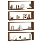 vidaXL Wandregale 4 Stk. Braun Eichen-Optik 80x15x26,5cm Holzwerkstoff