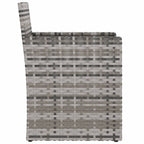 vidaXL 3-tlg. Garten-Lounge-Set mit Kissen Poly Rattan Grau