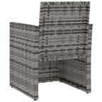 vidaXL 3-tlg. Garten-Lounge-Set mit Kissen Poly Rattan Grau
