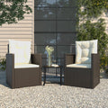 vidaXL 3-tlg. Garten-Lounge-Set mit Kissen Poly Rattan Grau
