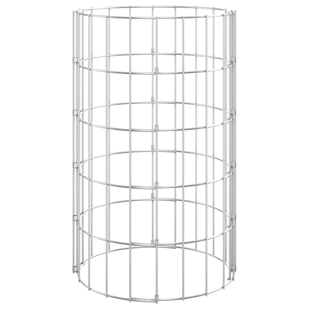 vidaXL Gabionen-Hochbeete 3 Stk. Rund Verzinkter Stahl Ø30x50 cm