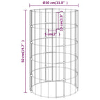 vidaXL Gabionen-Hochbeete 4 Stk. Rund Ø30x50/100/150/200 cm