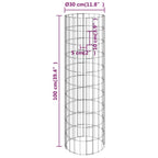 vidaXL Gabionen-Hochbeete 4 Stk. Rund Ø30x50/100/150/200 cm
