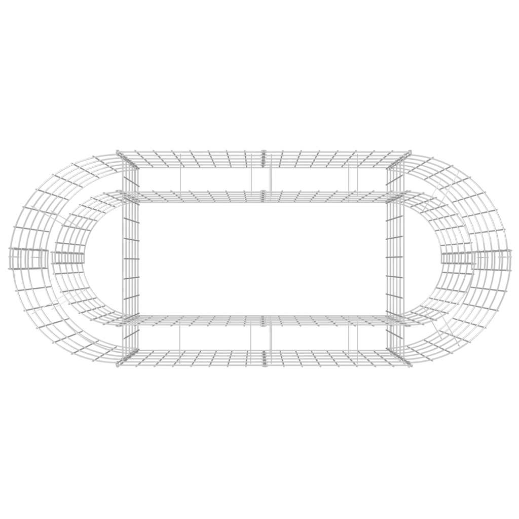 vidaXL Gabionen-Hochbeet Verzinktes Eisen 120x50x50 cm
