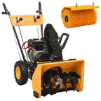 vidaXL 2-in-1 Schneefräse und Kehrmaschine Benzinbetrieben 6,5PS