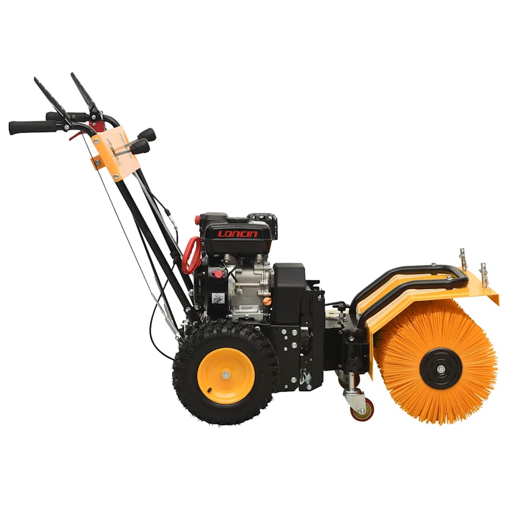 vidaXL 2-in-1 Schneefräse und Kehrmaschine Benzinbetrieben 6,5PS