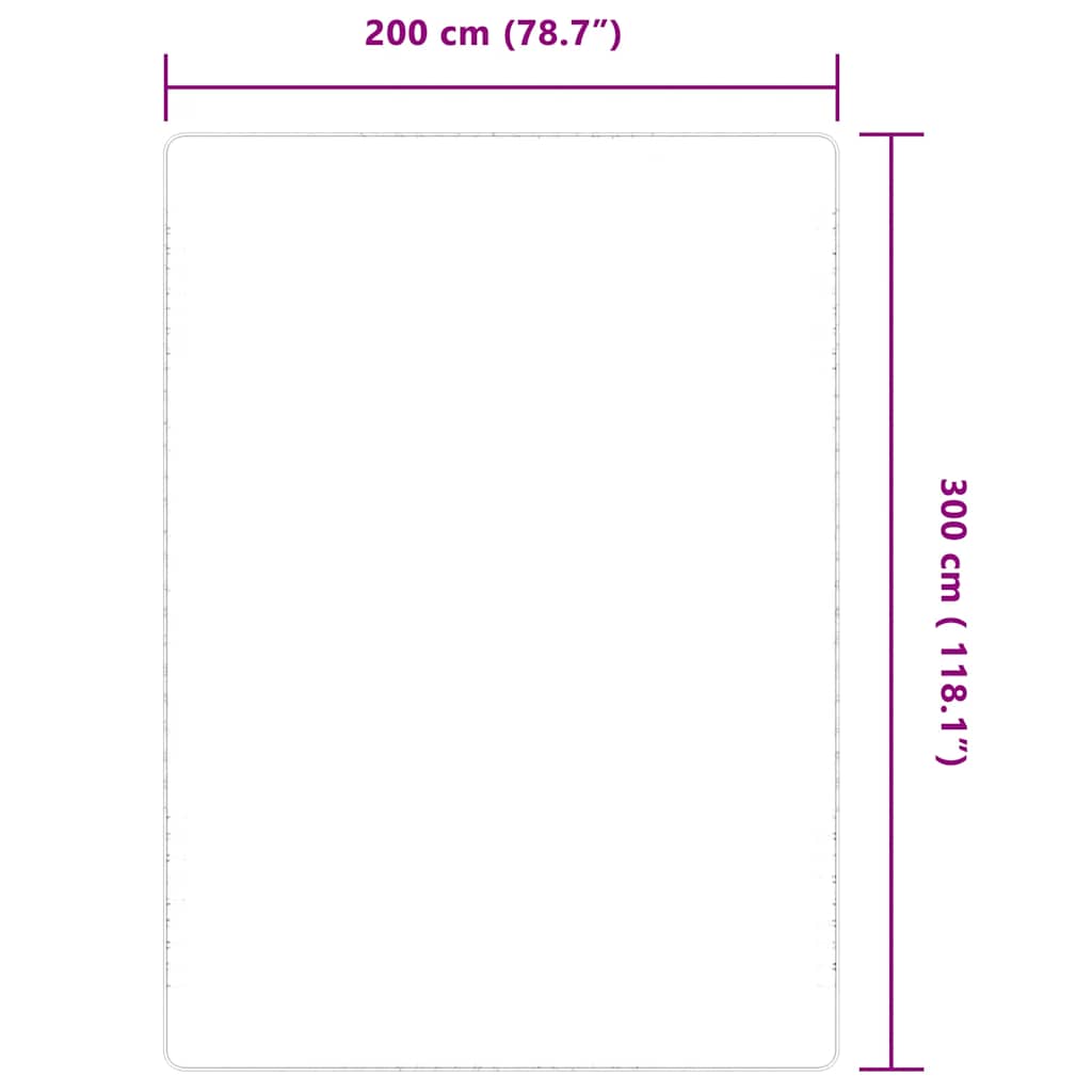 vidaXL Teppich Jute mit Latexrücken 200x300 cm