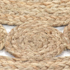 vidaXL Teppich Geflochten Jute 180 cm Rund