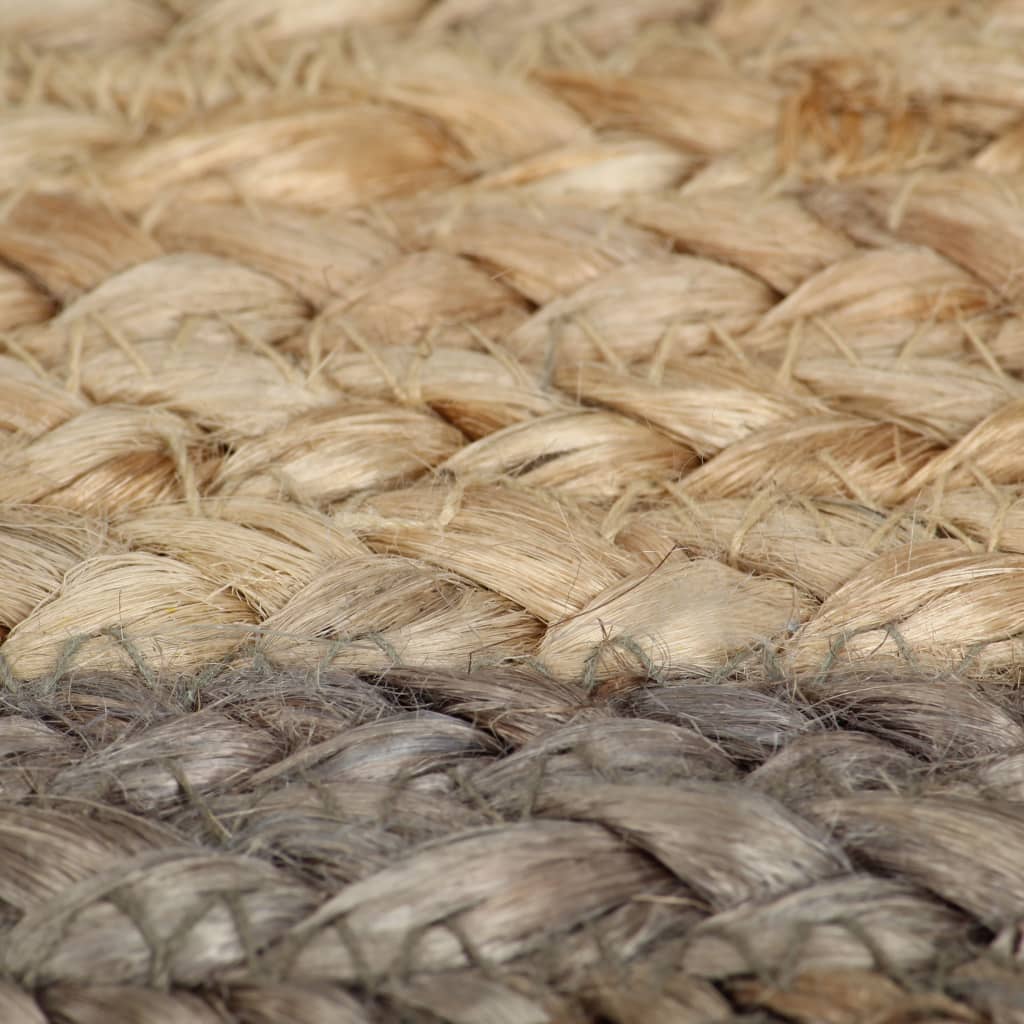 vidaXL Teppich Handgefertigt Jute mit Grauem Rand 180 cm