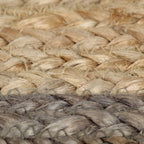 vidaXL Teppich Handgefertigt Jute mit Grauem Rand 180 cm