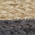 vidaXL Teppich Handgefertigt Jute mit Dunkelgrauem Rand 240 cm