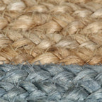 vidaXL Teppich Handgefertigt Jute mit Olivgrünem Rand 210 cm
