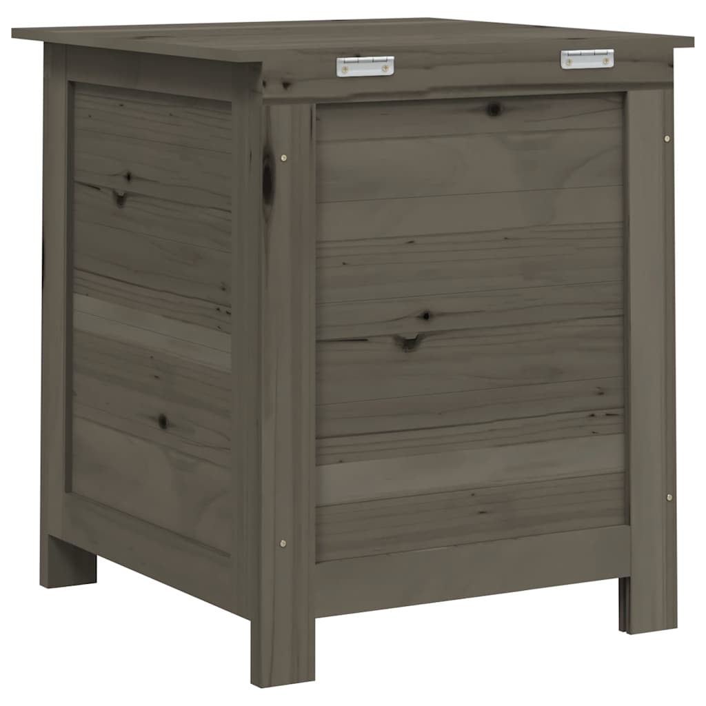 vidaXL Outdoor-Kissenbox Anthrazit 50x50x56 cm Massivholz Tanne