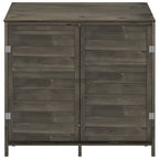 vidaXL Gerätehaus Anthrazit 102x52x112 cm Massivholz Tanne