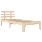 vidaXL Massivholzbett 75x190 cm