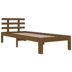 vidaXL Massivholzbett Honigbraun 100x200 cm