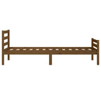 vidaXL Massivholzbett ohne Matratze Honigbraun 75x190 cm