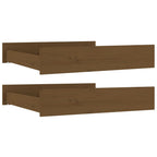 vidaXL Bettschubladen 2 Stk. Honigbraun Massivholz Kiefer