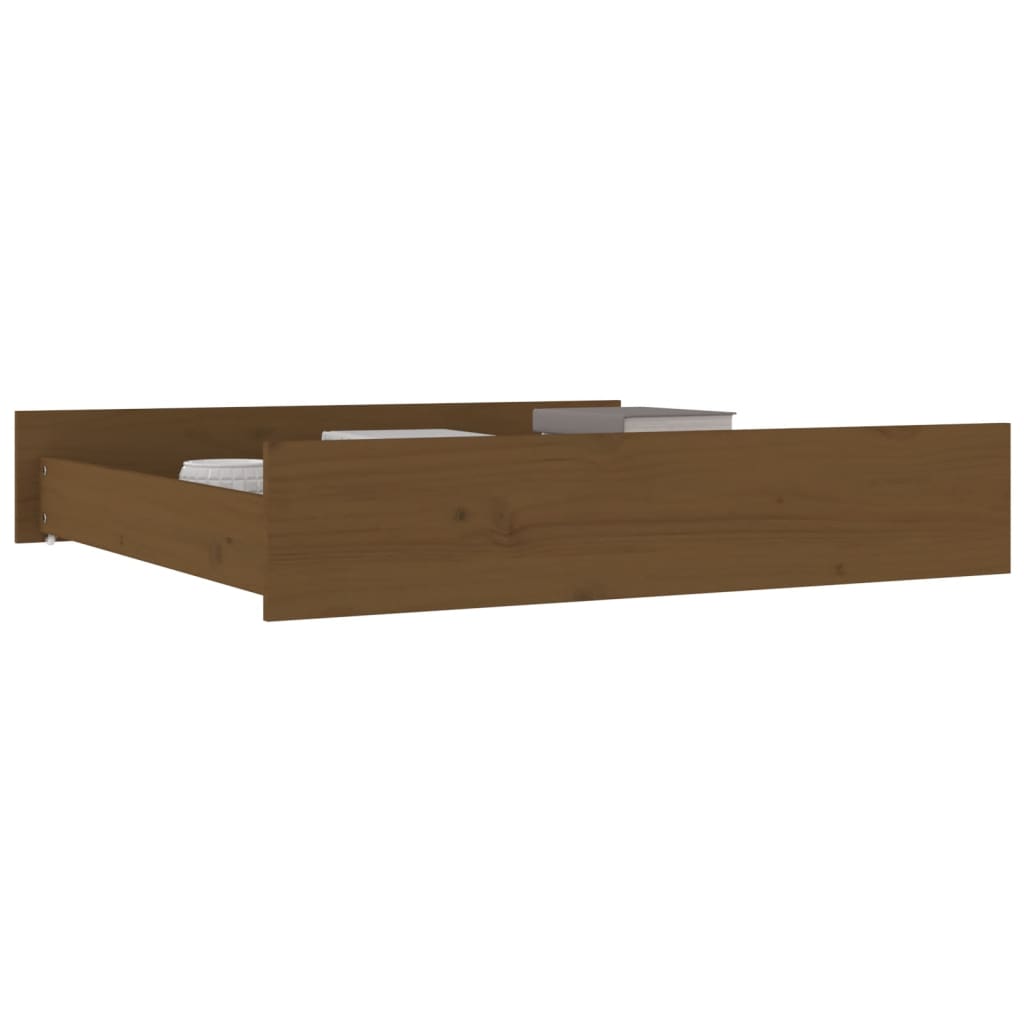 vidaXL Bettschubladen 2 Stk. Honigbraun Massivholz Kiefer