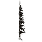 vidaXL Künstlicher Halb-Weihnachtsbaum Ständer Schlank Schwarz 120 cm