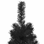 vidaXL Künstlicher Halb-Weihnachtsbaum Ständer Schlank Schwarz 120 cm