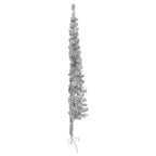 vidaXL Künstlicher Halb-Weihnachtsbaum Ständer Schlank Silbern 120 cm