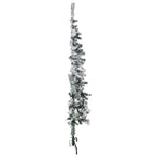 vidaXL Künstlicher Halb-Weihnachtsbaum mit Schnee Schlank 150 cm