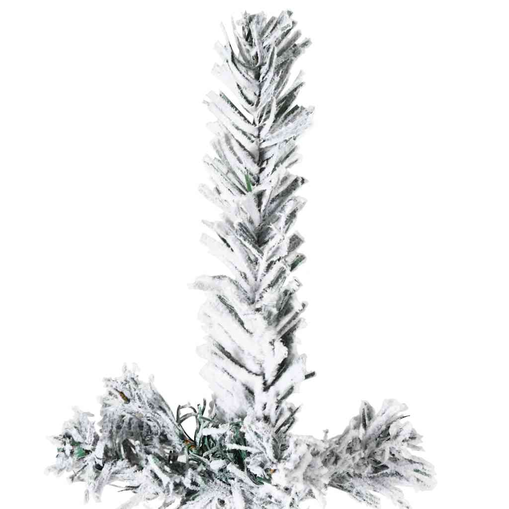 vidaXL Künstlicher Halb-Weihnachtsbaum mit Schnee Schlank 150 cm