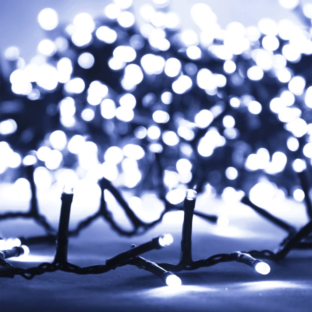 vidaXL LED-Lichterkette mit 1000 LEDs Kaltweiß 25 m PVC