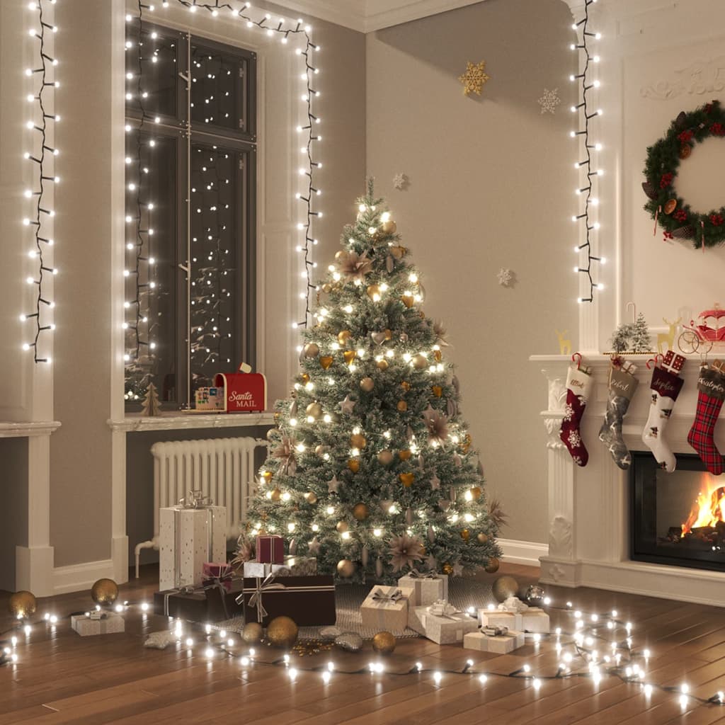 vidaXL LED-Lichterkette mit 2000 LEDs Kaltweiß 45 m PVC
