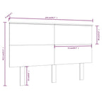 vidaXL Kopfteil Grau 144x6x82,5 Massivholz Kiefer