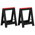 vidaXL Arbeitsböcke 2 Stk. Klappbar Schwarz & Rot Polypropylen 350 kg