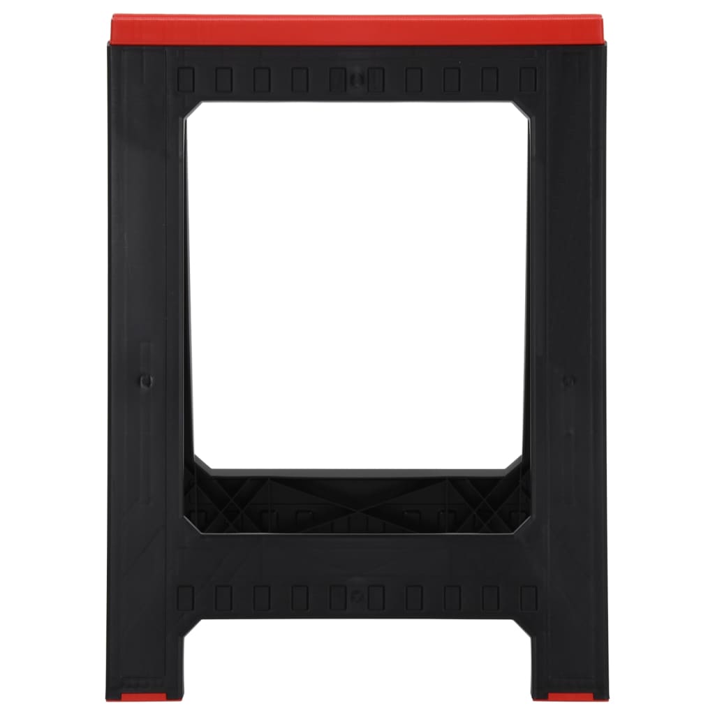 vidaXL Arbeitsböcke 2 Stk. Klappbar Schwarz & Rot Polypropylen 350 kg