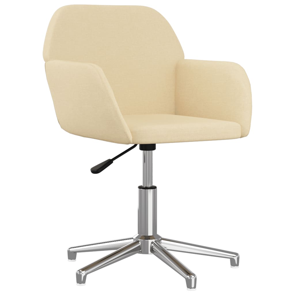 vidaXL Esszimmerstühle 2 Stk. Drehbar Creme Stoff