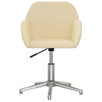 vidaXL Esszimmerstühle 2 Stk. Drehbar Creme Stoff