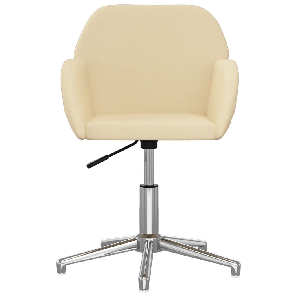 vidaXL Esszimmerstühle 2 Stk. Drehbar Creme Stoff
