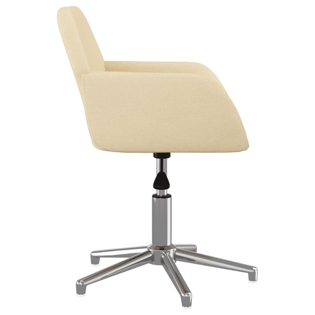 vidaXL Esszimmerstühle 2 Stk. Drehbar Creme Stoff