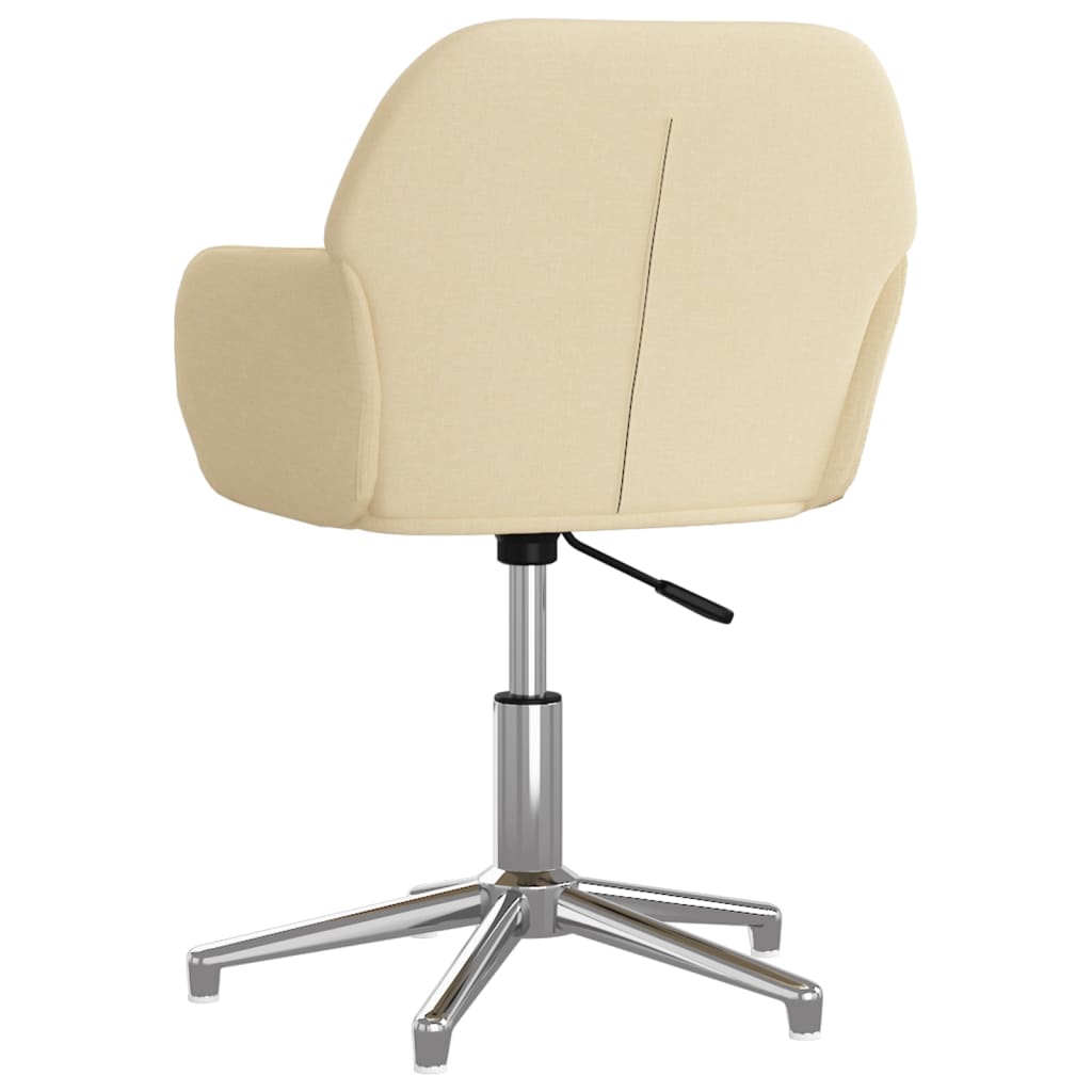 vidaXL Esszimmerstühle 2 Stk. Drehbar Creme Stoff