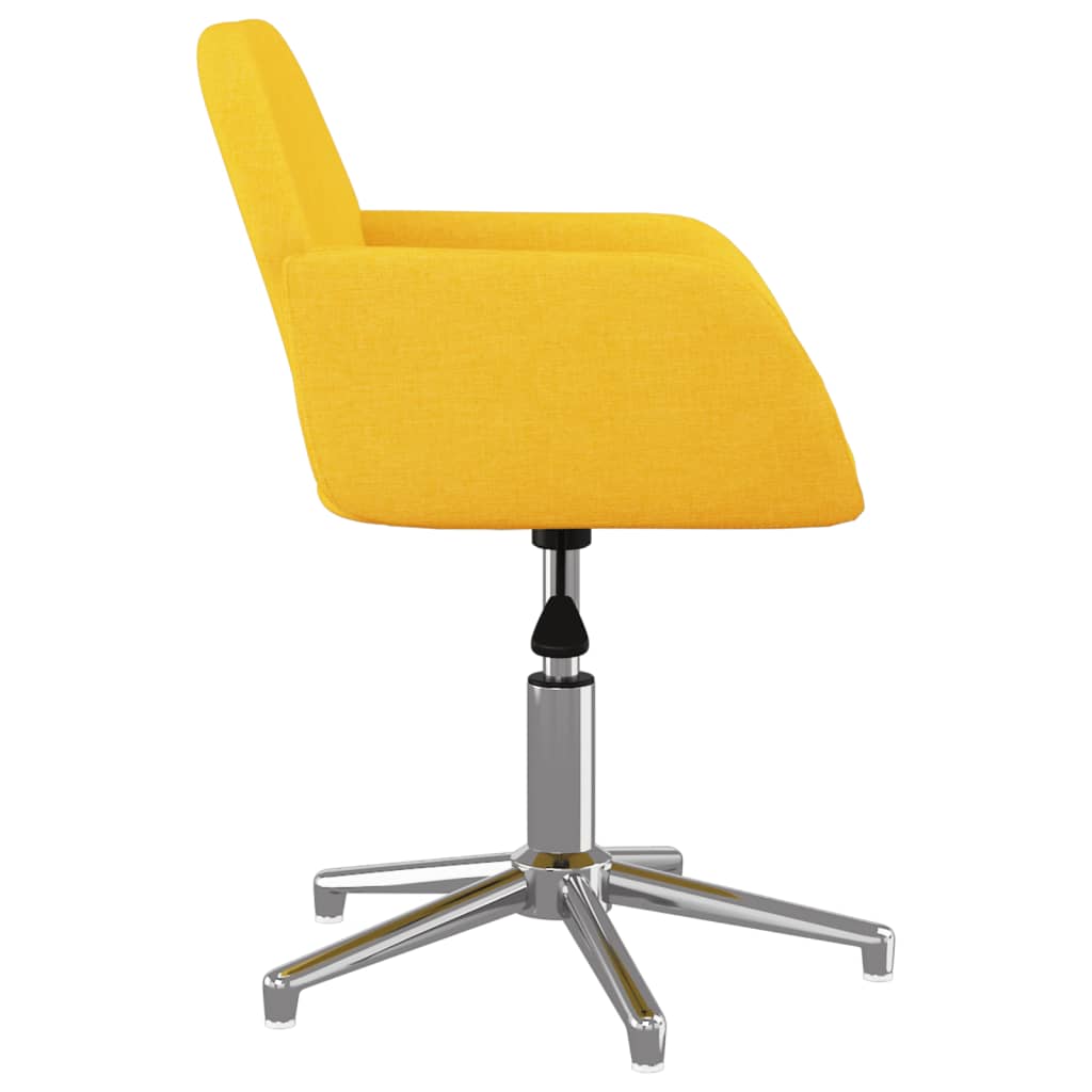 vidaXL Esszimmerstühle 2 Stk. Drehbar Senfgelb Stoff