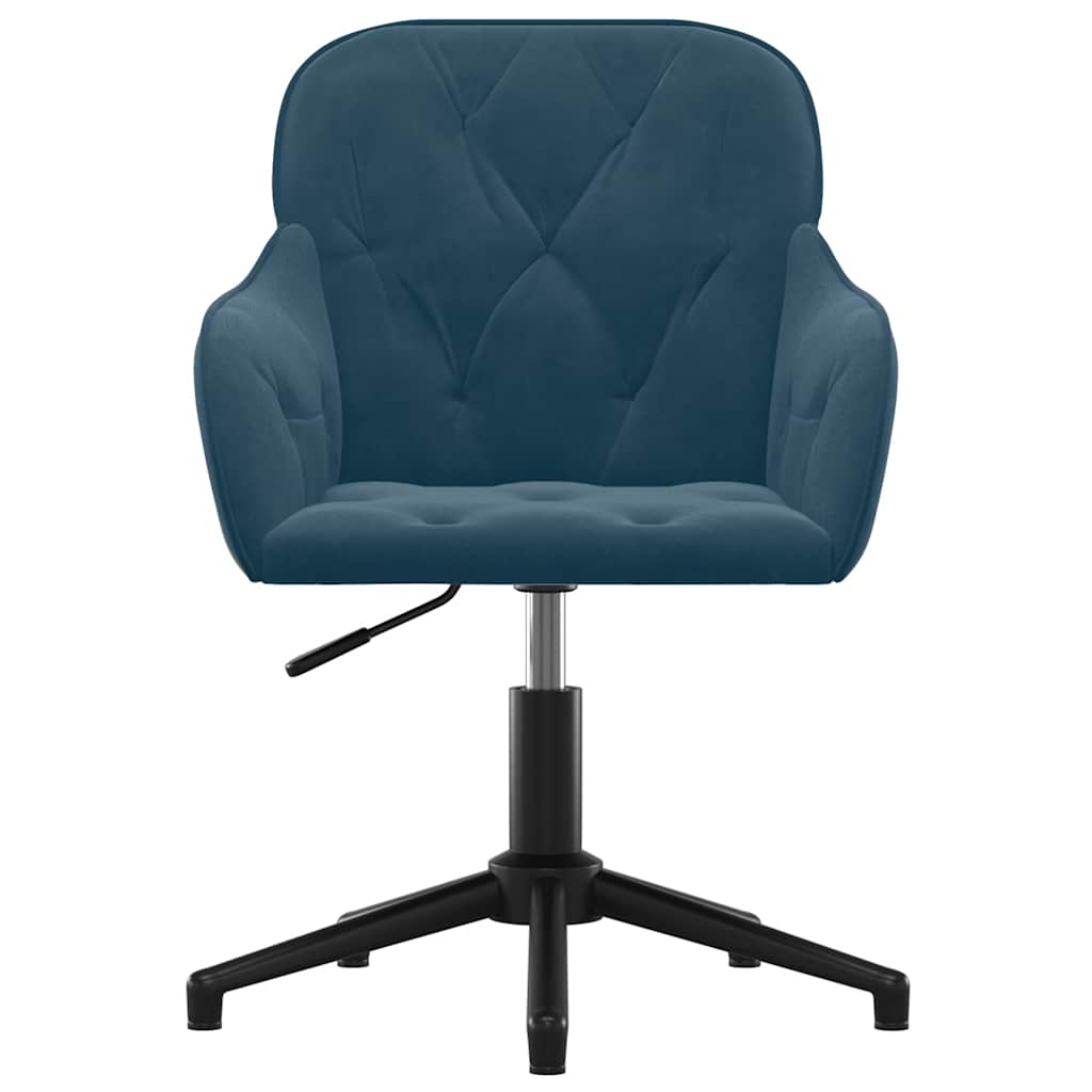 vidaXL Esszimmerstühle 2 Stk. Drehbar Blau Samt