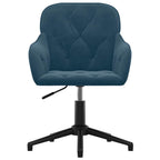 vidaXL Esszimmerstühle 2 Stk. Drehbar Blau Samt